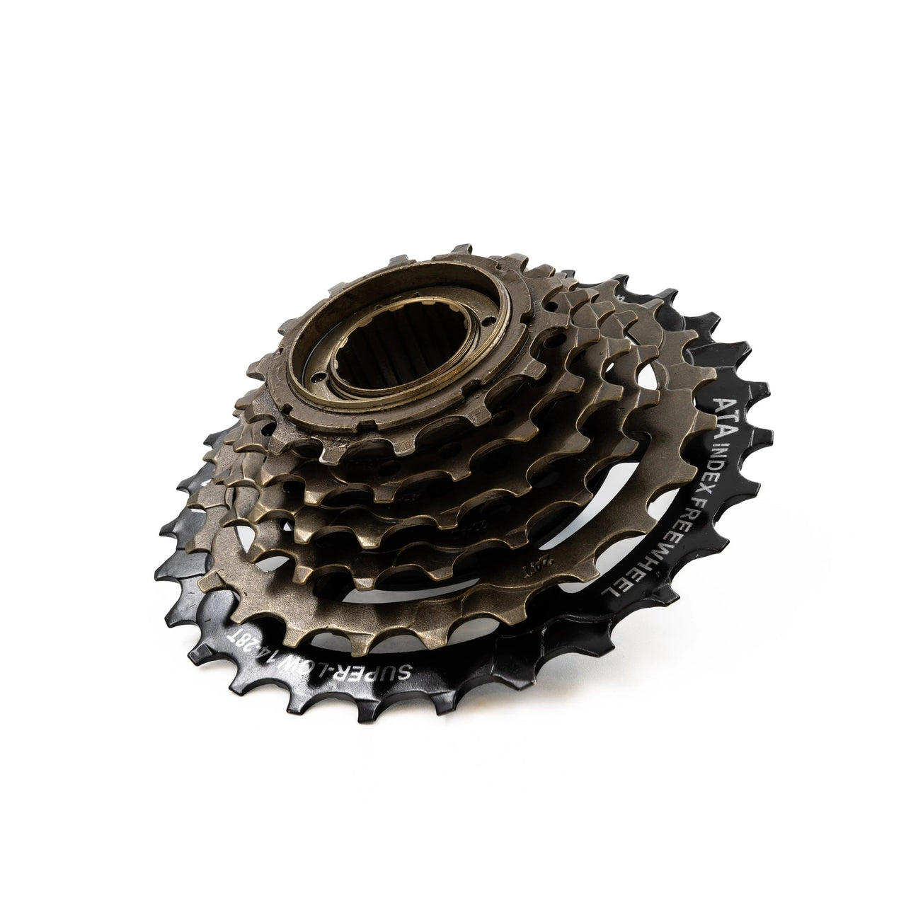 6 Speed Indexed Freewheel Cassette 14/28 Bronze and Black Rust-Proof For Shimano - Air BikeBicycle Cassettes & Freewheels