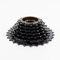 Thumbnail for 7 Speed 14-28T Indexed Freewheel Shimano Compatible Cassette Black Rust-Proof - Air BikeBicycle Cassettes & Freewheels