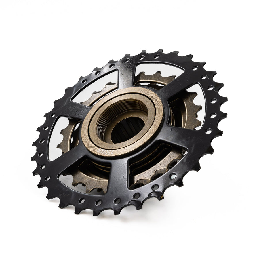 7 Speed 14-32T Indexed Freewheel Shimano Compatible Cassette Bronze and Black Rust-Proof - Air BikeBicycle Cassettes & Freewheels