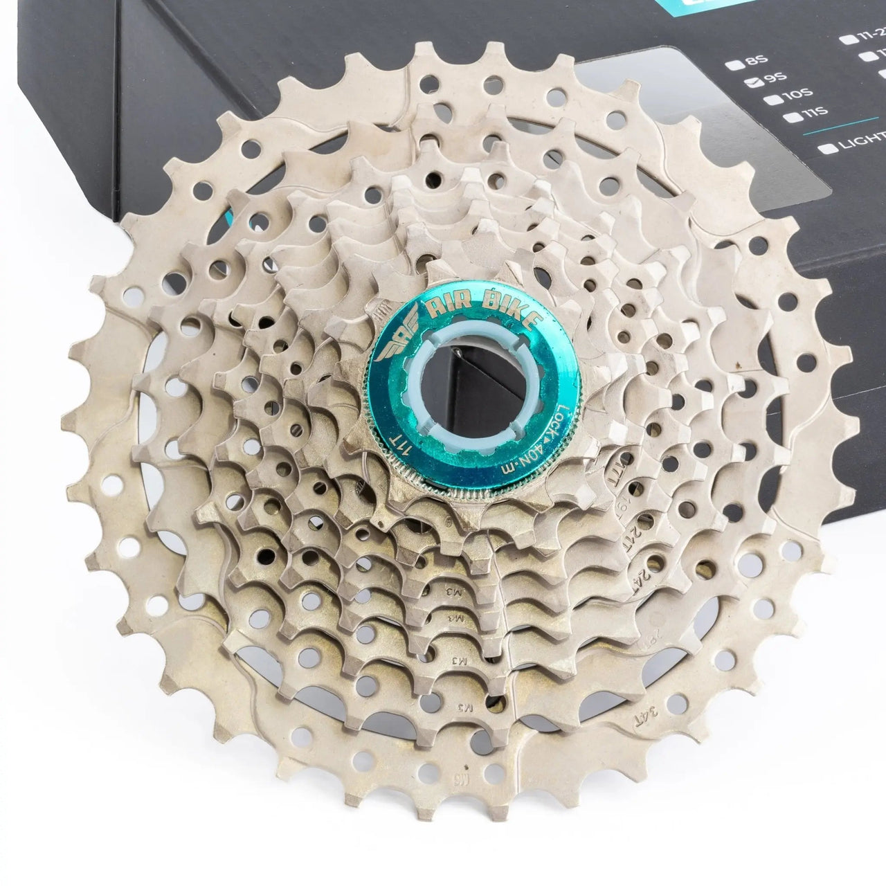 9 Speed 11 - 34T Cassette Mountain/Bike MTB & Road fits Shimano/Sram AirBike UK CLEARANCE - Air BikeBicycle Cassettes & Freewheels