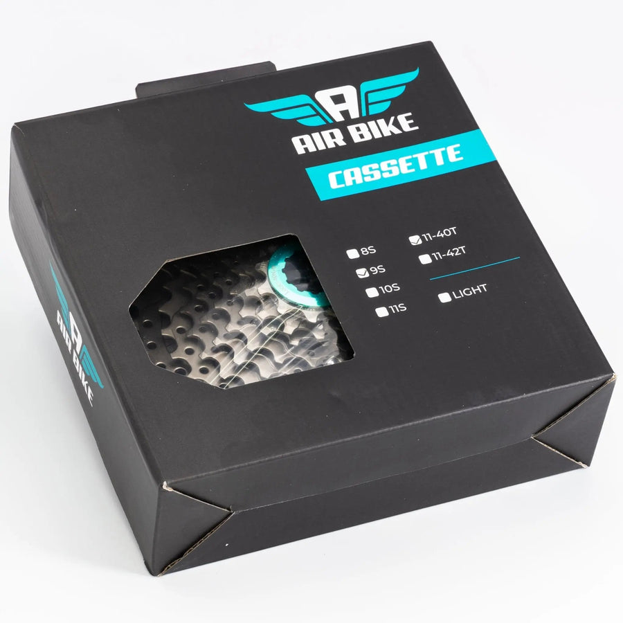 9 Speed 11 - 40T Cassette Mountain/Bike MTB fits Shimano/Sram AirBike UK CLEARANCE - Air BikeBicycle Cassettes & Freewheels