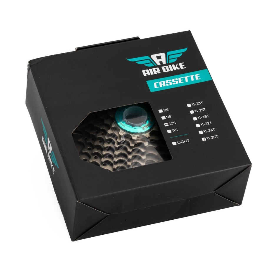 AirBike UK 11-36 10 Speed Cassette in Eco-Friendly Packaging