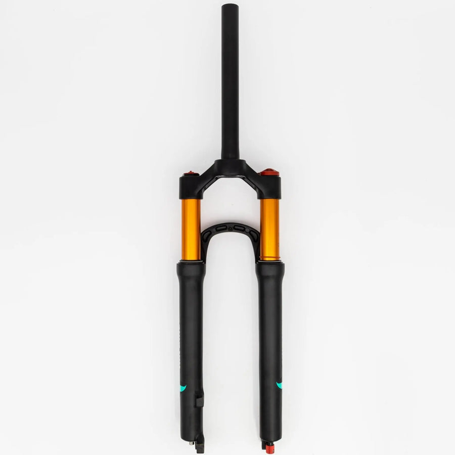 26 Air Bike Air Fork 100mm Mountain Bike Suspension Fork, Travel & Rebound 1 1/8 inch Threadless Straight Steerer Disc Brake Compatible, Air Suspension System - Air BikeSuspension Fork