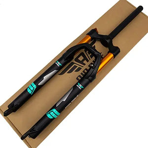 26 Air Bike Air Fork 100mm Mountain Bike Suspension Fork, Travel & Rebound 1 1/8 inch Threadless Straight Steerer Disc Brake Compatible, Air Suspension System - Air Bike