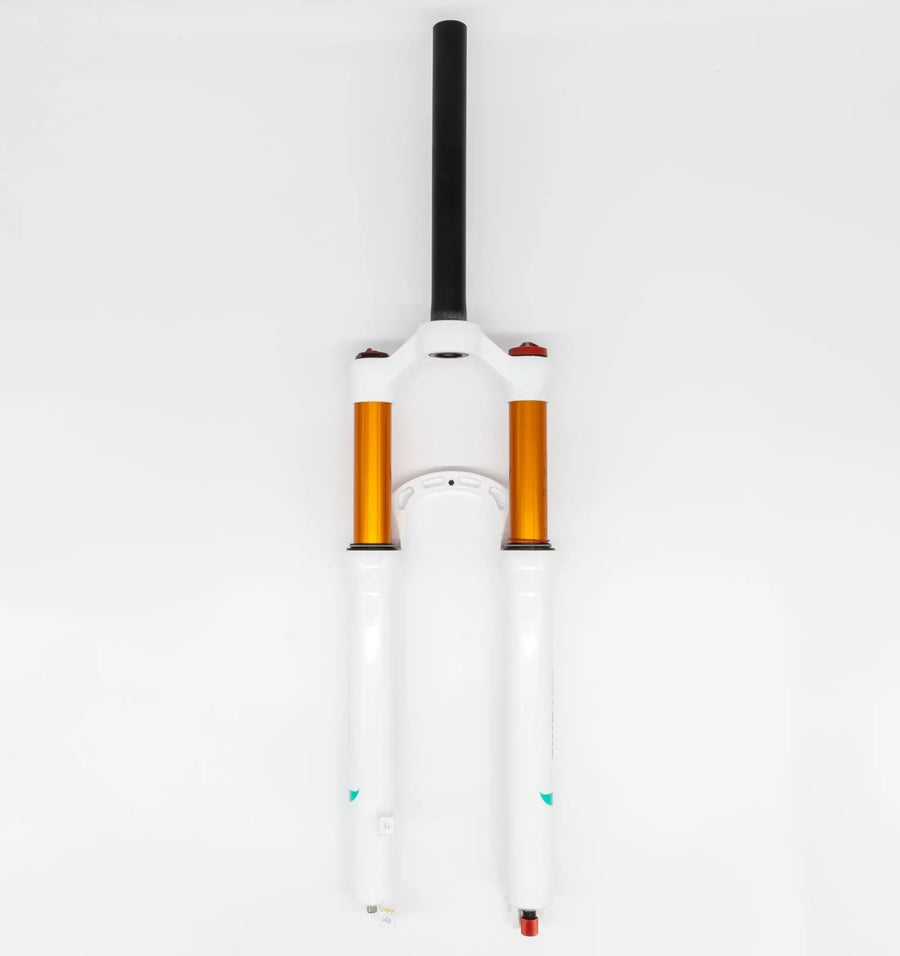 26 Inch Air Fork XC32A 120mm Travel & Rebound Quick Release - White - Air BikeSuspension Fork