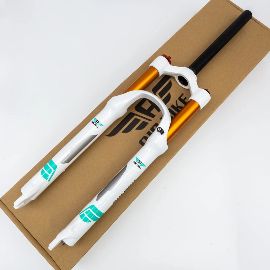 26 Inch Air Fork XC32A 120mm Travel & Rebound Quick Release - White - Air BikeSuspension Fork