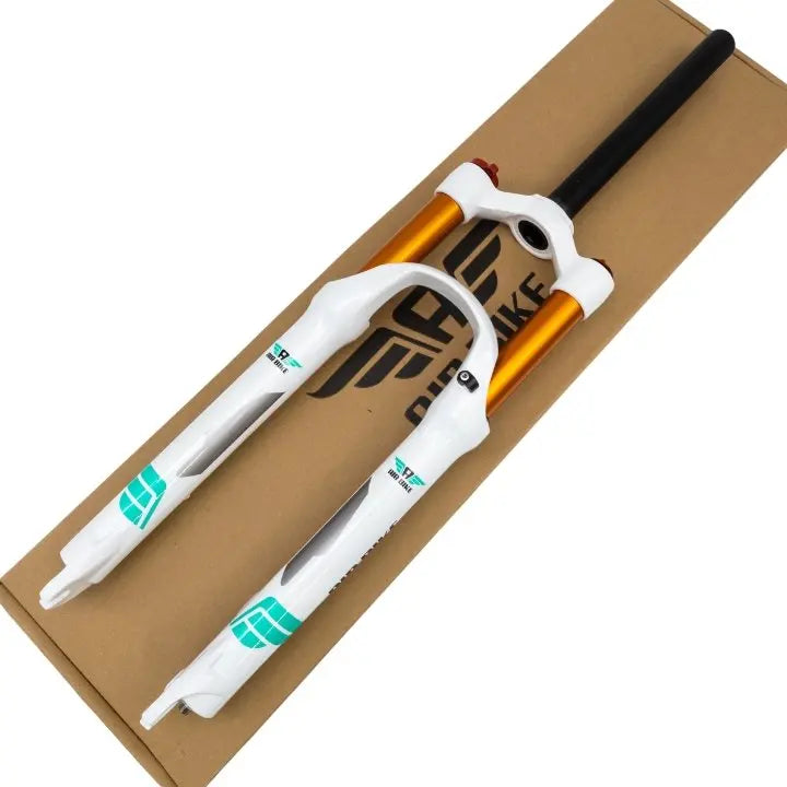 26 Inch Air Fork XC32A 120mm Travel & Rebound Quick Release - White - Air BikeSuspension Fork