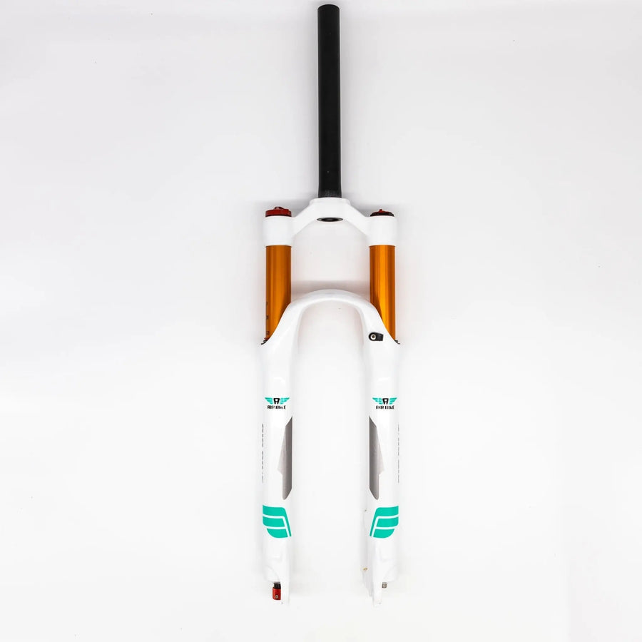 26 Inch Air Fork XC32A 120mm Travel & Rebound Quick Release - White - Air BikeSuspension Fork
