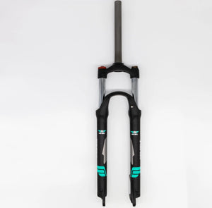 29 Inch Tapered Suspension Fork Black Air Bike XC28 100mm Travel & Lockout Mountain Bike Quick Release Fork - Air Bike