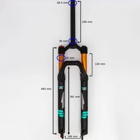 Thumbnail for 29 Inch Air Fork XC32A 120mm Travel & Rebound - Straight Steerer Black - Air BikeSuspension Fork