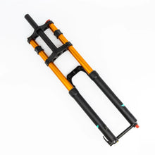 Load image into Gallery viewer, Air Bike 26 Inch Downhill Mountain Bike Suspension Fork 170mm Travel &amp; Rebound Adjustment, Shock Absorber, 1 1/8 Straight Steerer Tube, Hydrolic Gated Lockout System, Black and Gold - Air Bike
