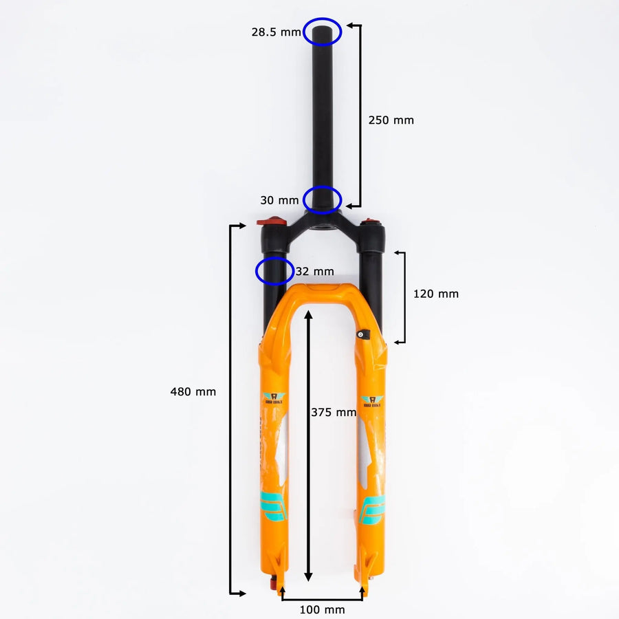 Air Bike 27.5 Inch Air Fork Mountain Bike Suspension Fork 120mm Travel Rebound 1 1 8 inch Threadless Straight Steerer Disc Brake Compatible Air