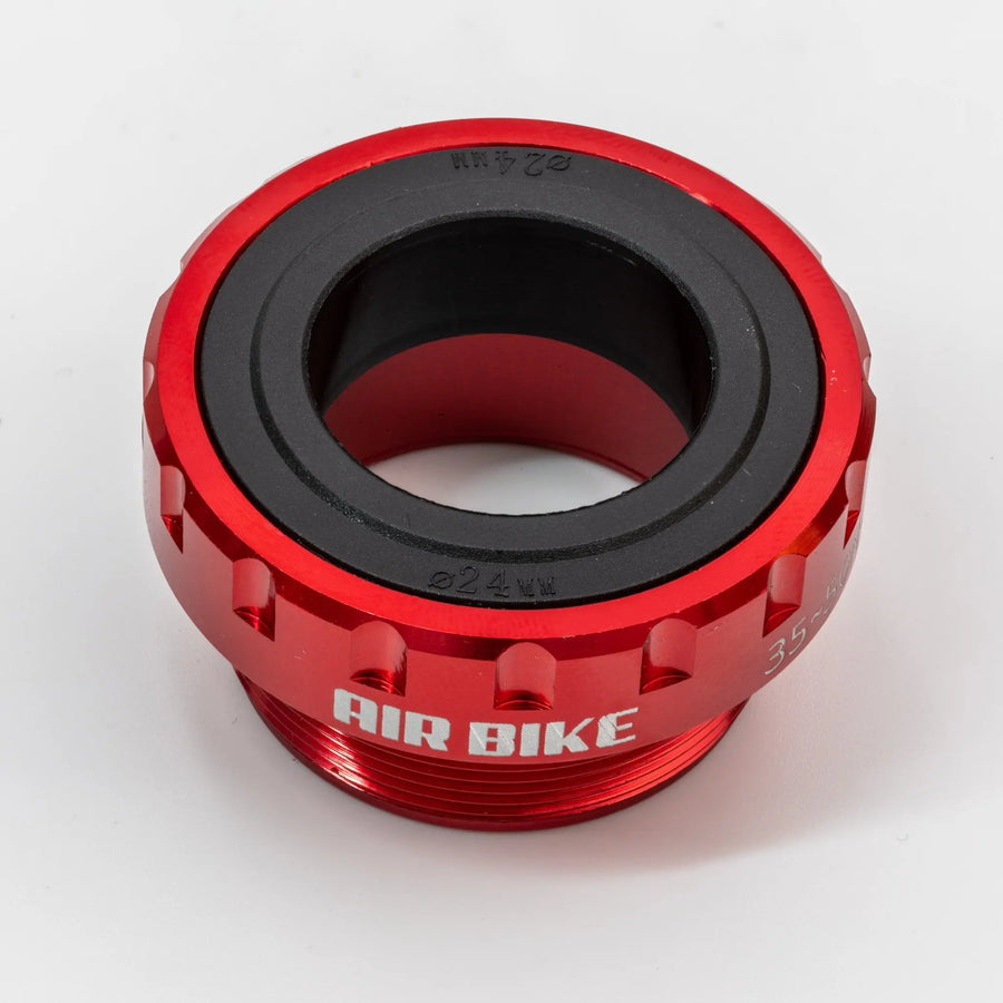 Bottom Bracket Threaded BSA 68-73mm for Shimano Hollowtech II BB52 24mm Crank Red - Air BikeBicycle Bottom Brackets