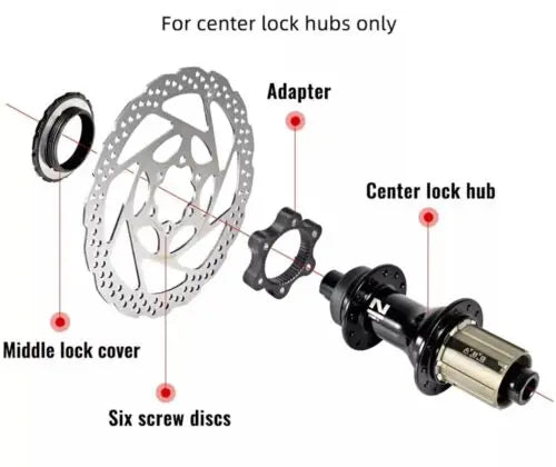 Centre Lock Adapter Centre Lock To 6 Bolt Rotor Shimano SRAM MTB Road airbikeuk - Air Bike