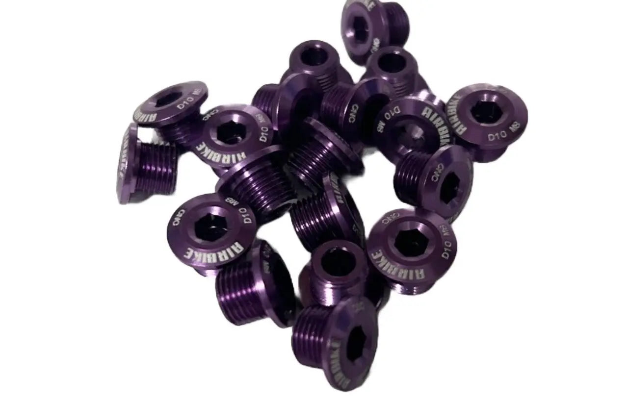 CNC Chainring Bolts - Single Speed Chain Rings - Black, Red, Green, Purple, Blue, Orange, Gold Air Bike UK - Air BikeChain Ring Bolts