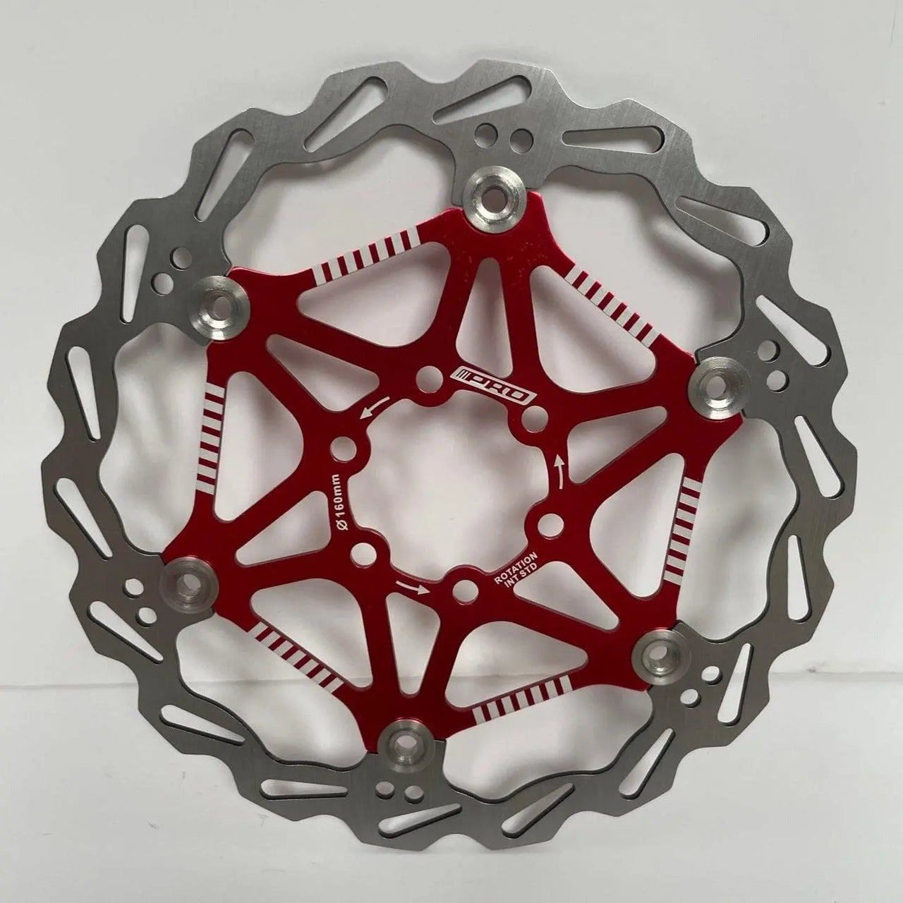 IIIPRO Floating Disc Brake Rotor 180mm Red Bolts MTB Bike Rotor Bicycle Part AR01