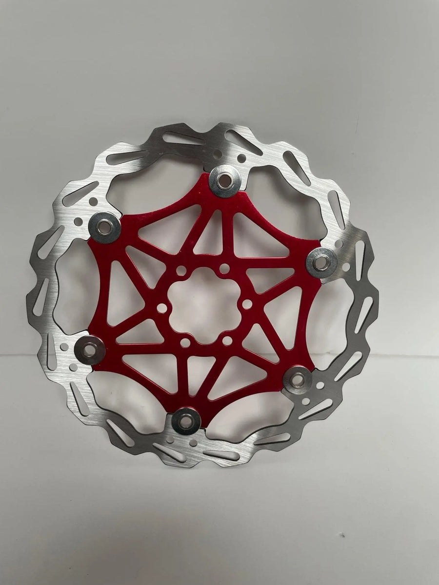 IIIPRO Floating Disc Brake Rotor 180mm Red & 6 Bolts MTB Bike Rotor Bicycle Part - AR01 - Air Bike