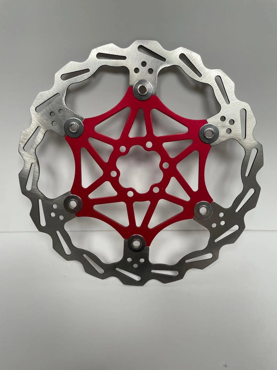 IIIPRO Floating Disc Brake Rotor 180mm Red & 6 Bolts MTB Bike Rotor Bicycle Part - AR01 - Air Bike